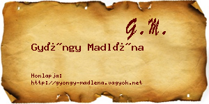 Gyöngy Madléna névjegykártya